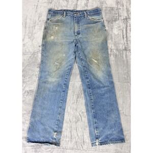 Vintage Wrangler Mens Jeans 34x30 Distressed Ripped Faded USA Actual (34x28)